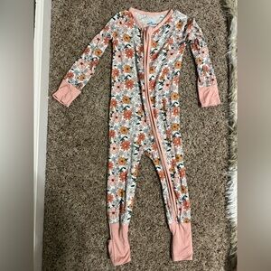 The little one shop Floral Kids One Piece footie Pajama